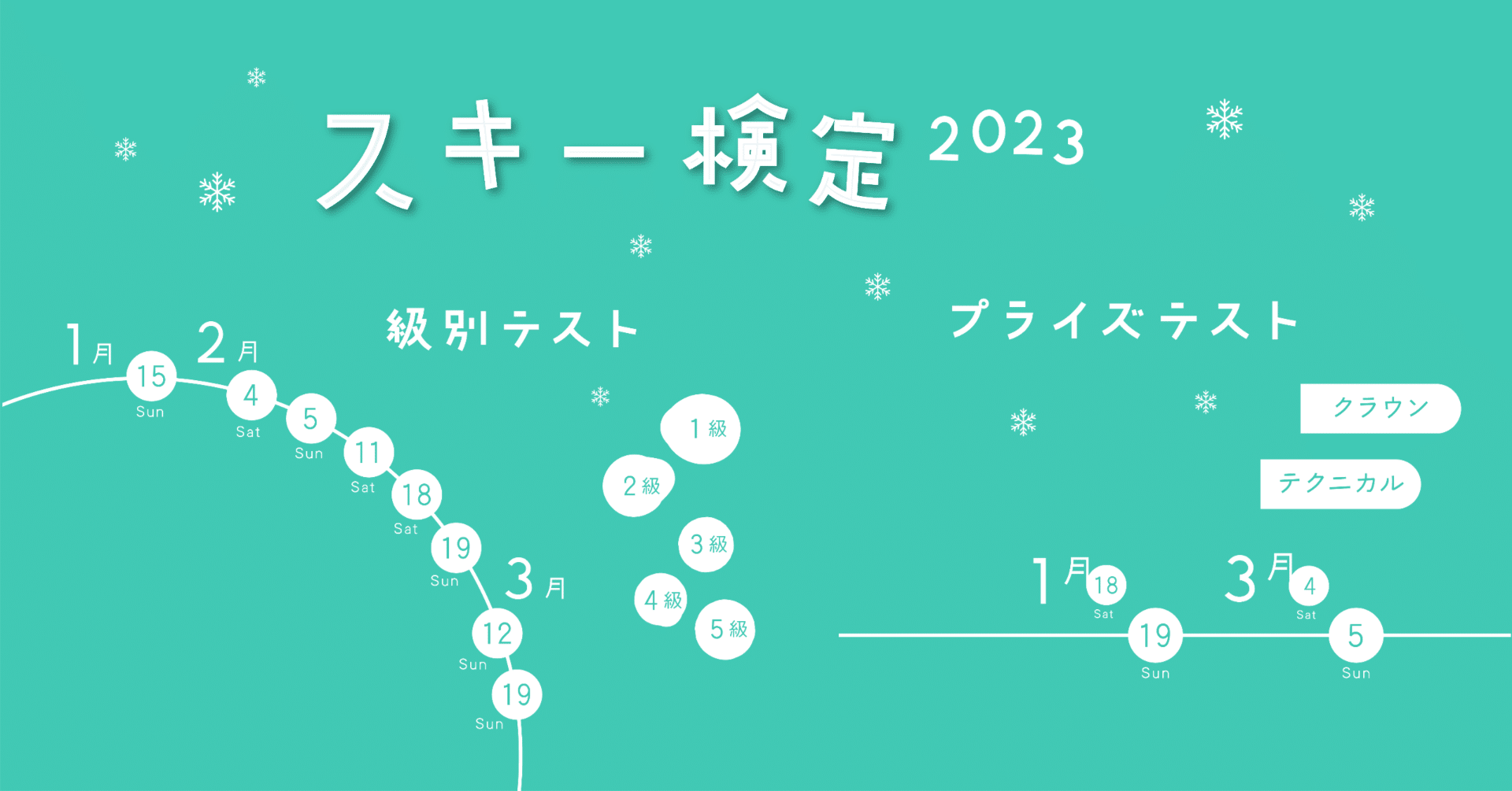 全日本スキー連盟(SAJ)公認スキーバッジテスト2023|福井県スキー