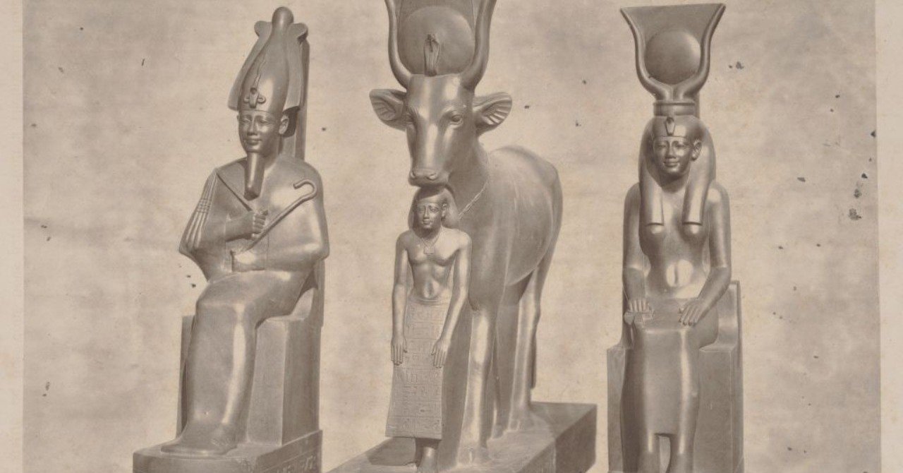 N-063 オシリス神とイシス神｜石膏像ドットコム（脇本）