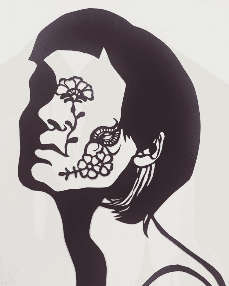 #切り絵 #papercutout #paper #paperlover #cutouts #凛 #art #アート #芸術 #紙 #花 #flower #face #顔 