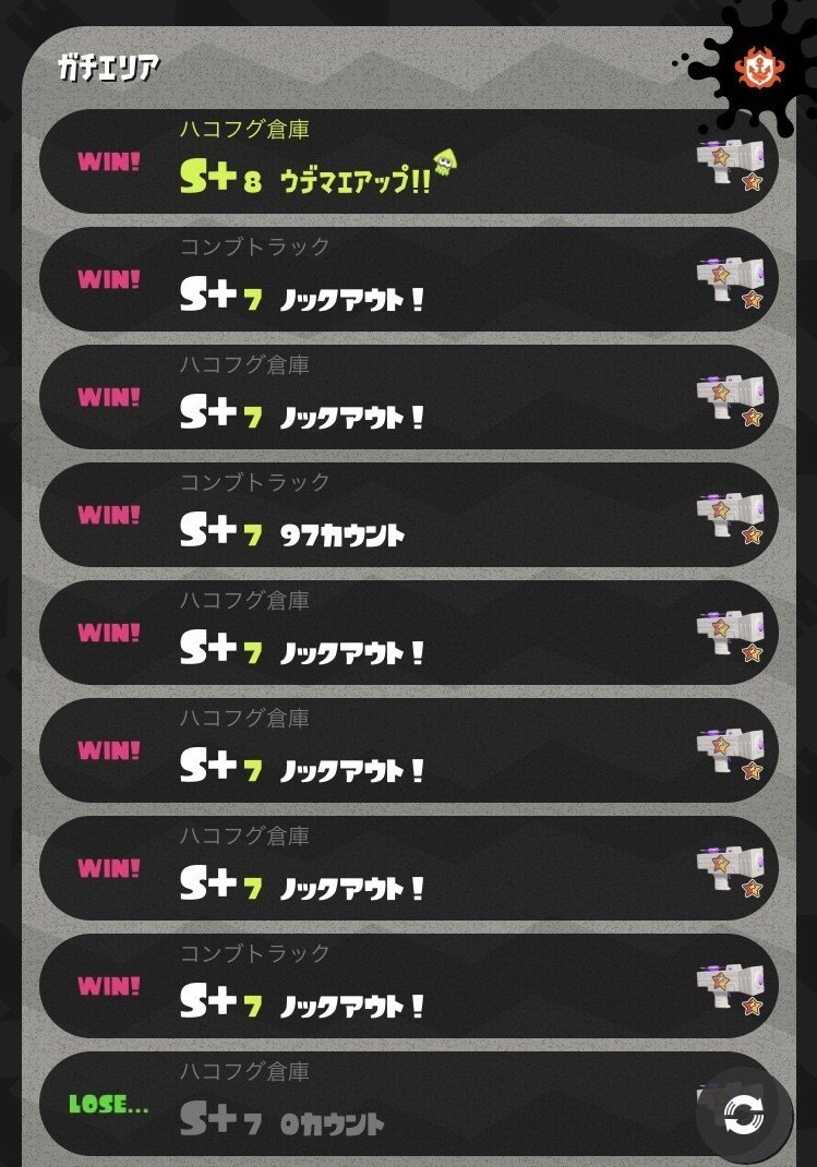 スプラトゥーン2ガチマッチ順番