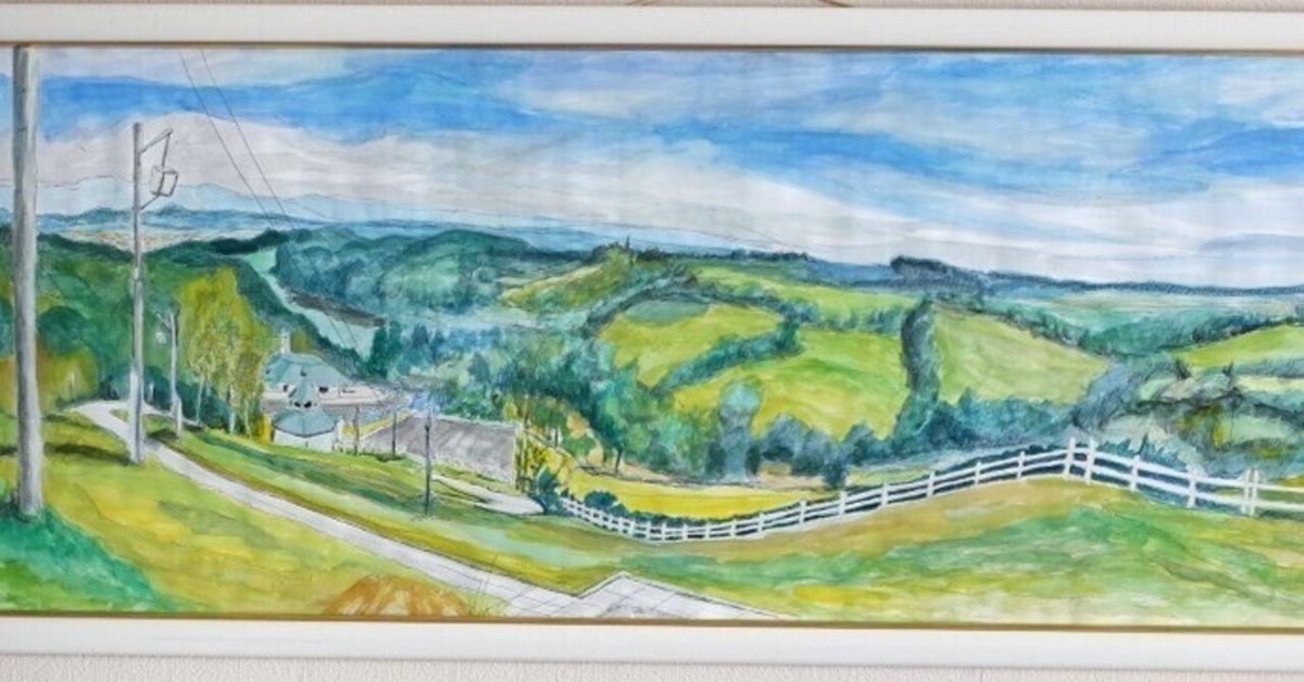 水彩画原画　ひつじ牧場のある村　＃676 水彩画原画 ひつじ牧場のある村 ＃676 | iichi 日々の暮らしを