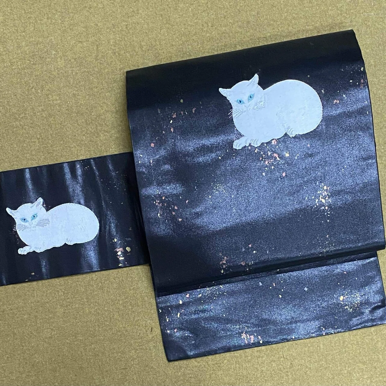 白猫刺繍名古屋帯｜夢吉きもの