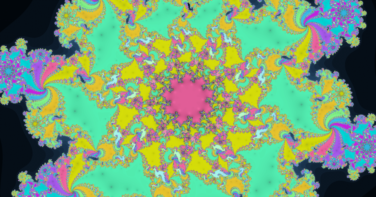 今週のフラクタル6 (z^9/(z+0.5i)+c)｜108Hassium