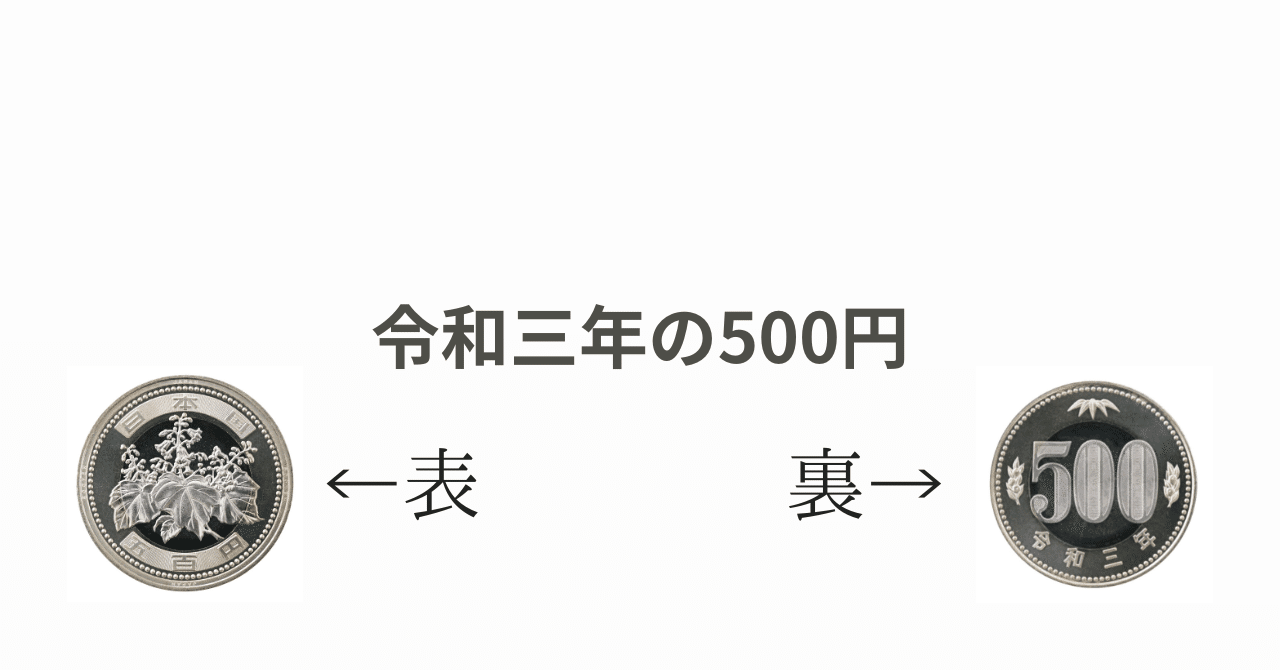 令和三年の500円｜バム