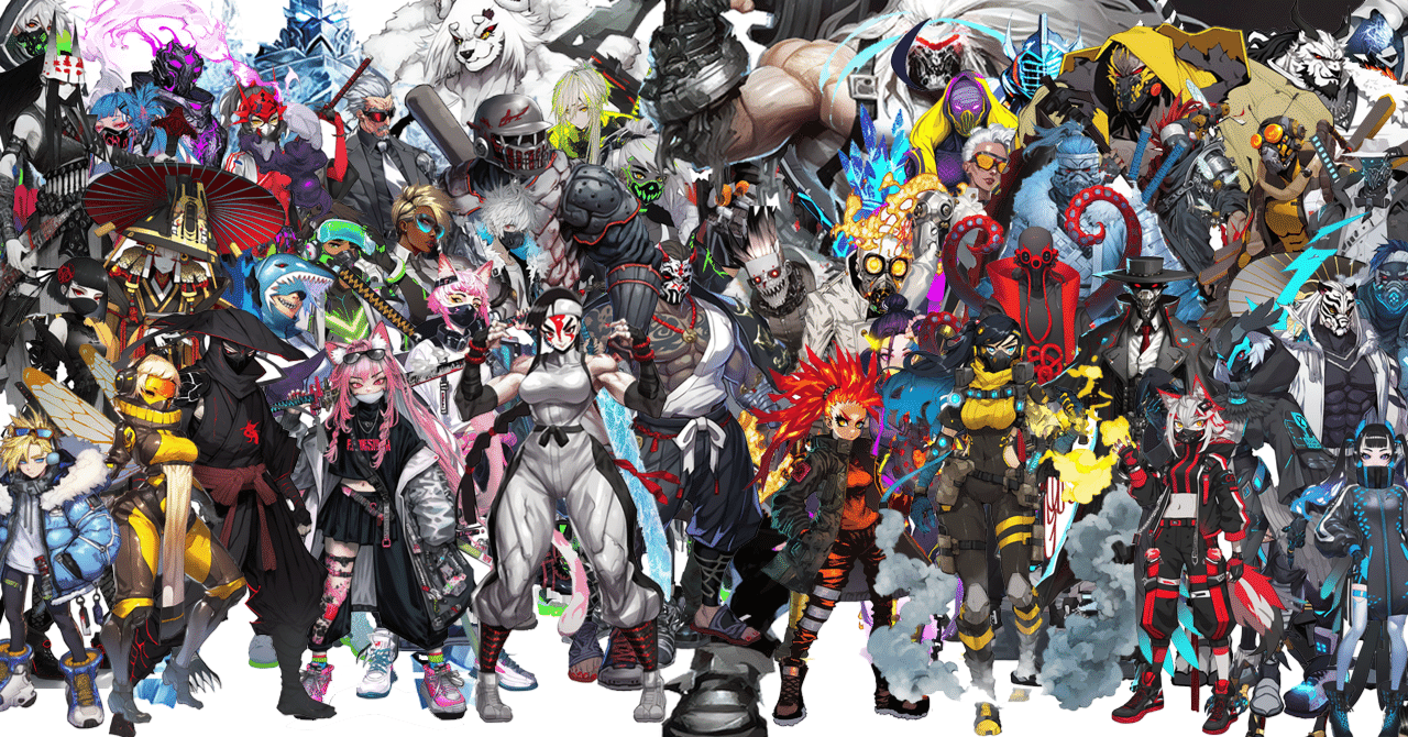 ニンジャスレイヤーTRPG用のニュービーニンジャ立ち絵CG128体 ： AI