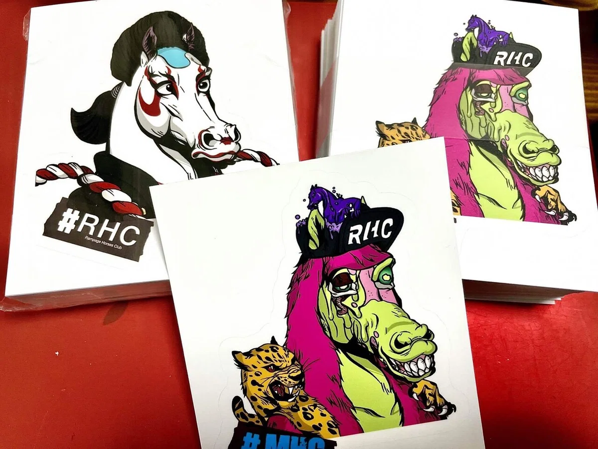 Mhc Stickers Sticker RHC -Rampage Horses Club-|kawashin_NFTコレクション情報配信📝