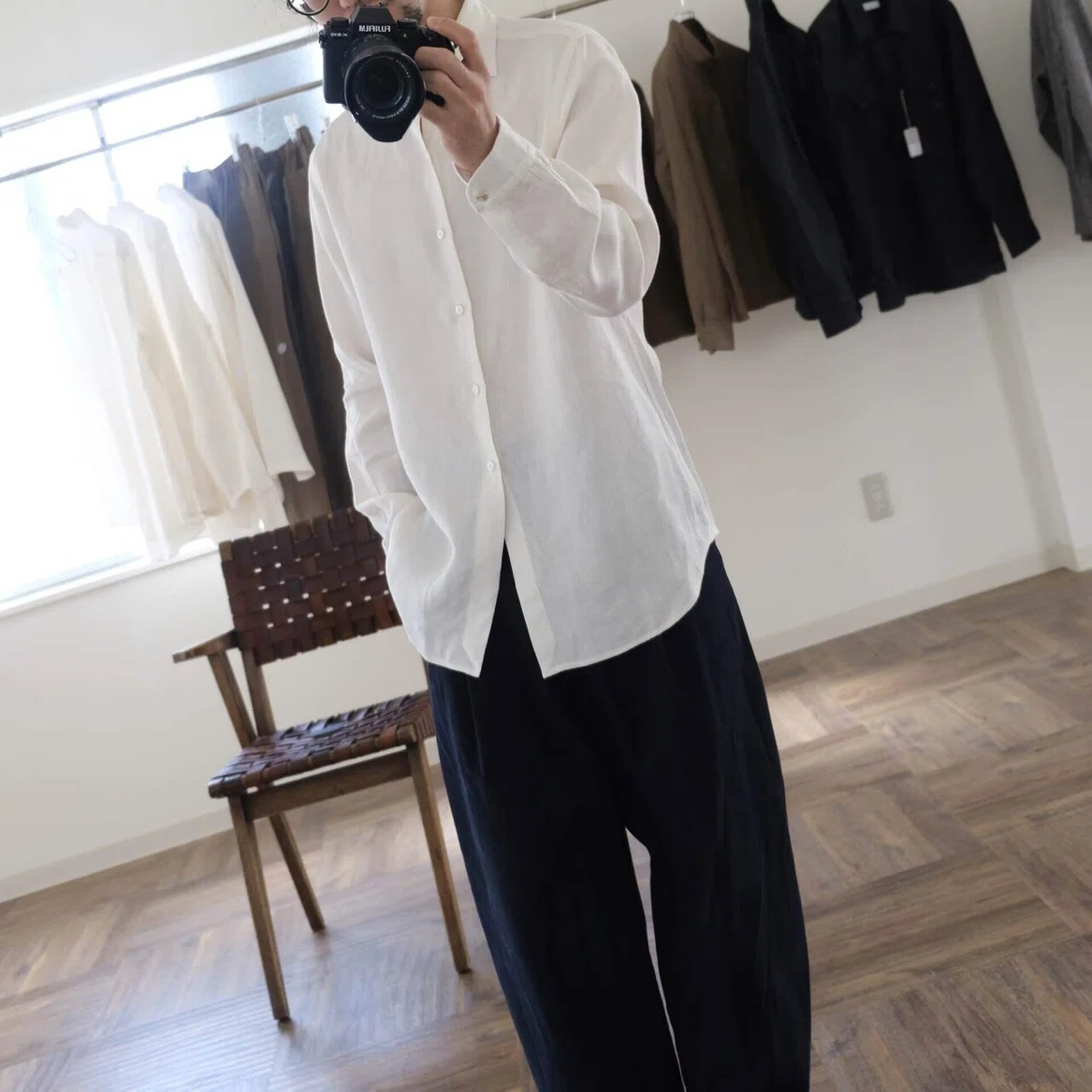 Aquellos Ojos Verdes BISHU / Dressed linen のシャツ｜水岡
