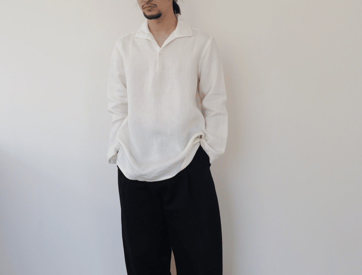 Aquellos Ojos Verdes BISHU / Dressed linen のシャツ|水岡 Aquellos Ojos Verdes BISHU / Dressed linen のシャツ|水岡