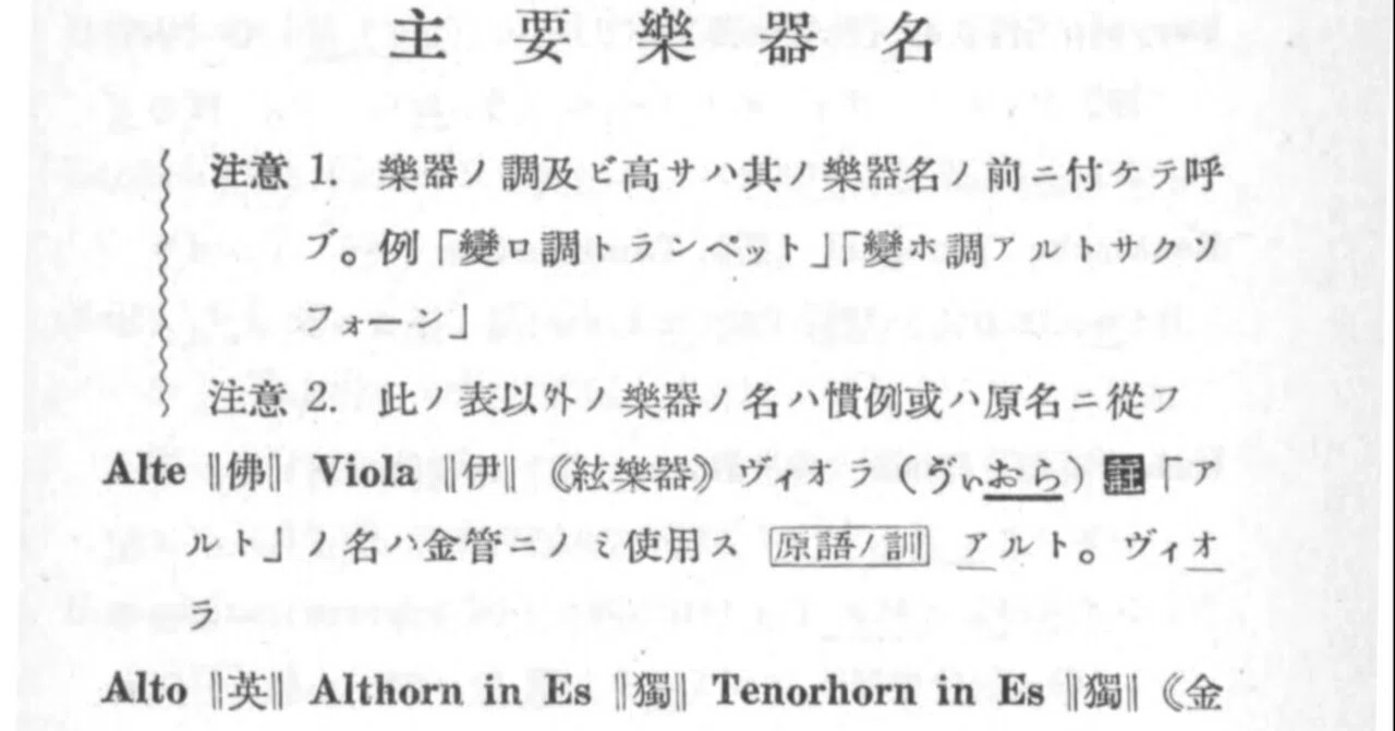 Instrument Names in NHK Radio Broadcasts｜HEIDERU MUSIC