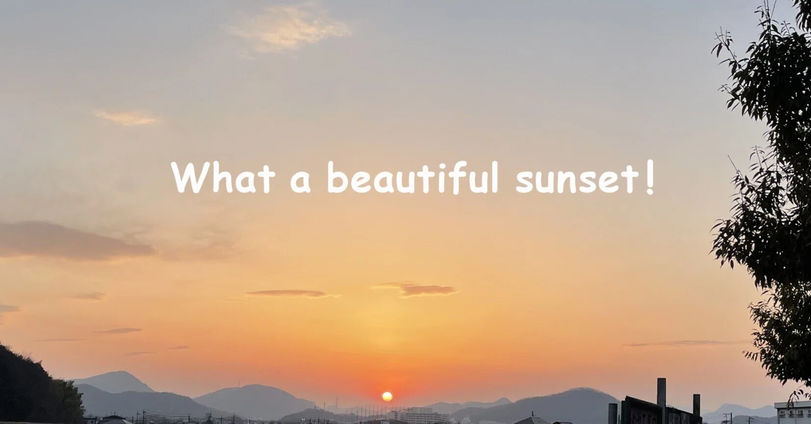 What a beautiful sunset Kazu